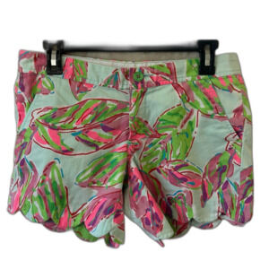 Lilly Pulitzer Shorts Women’s Size 2 Pink The Buttercup Scalloped Hem